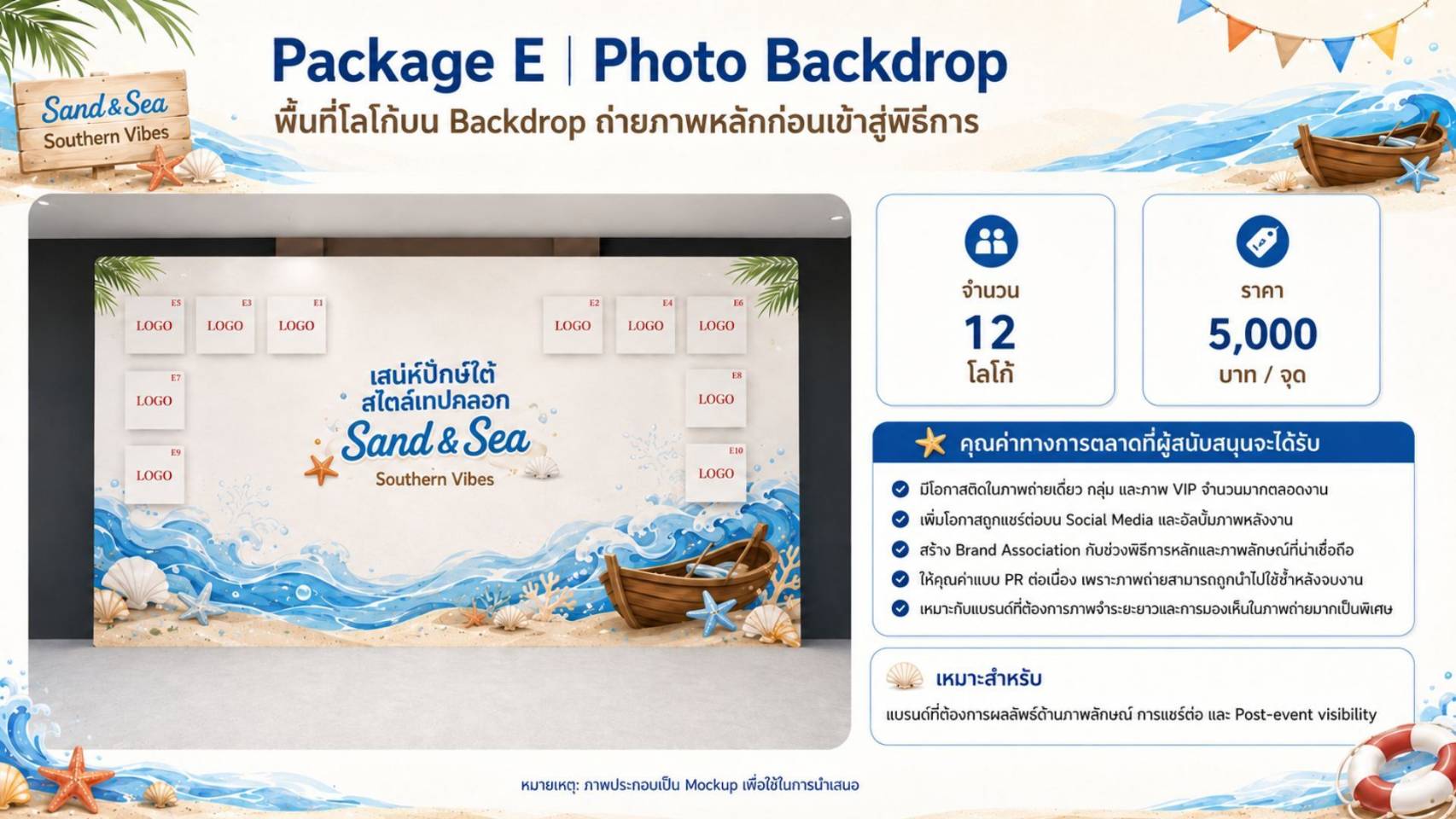 รูปประกอบ Package E | Photo Backdrop